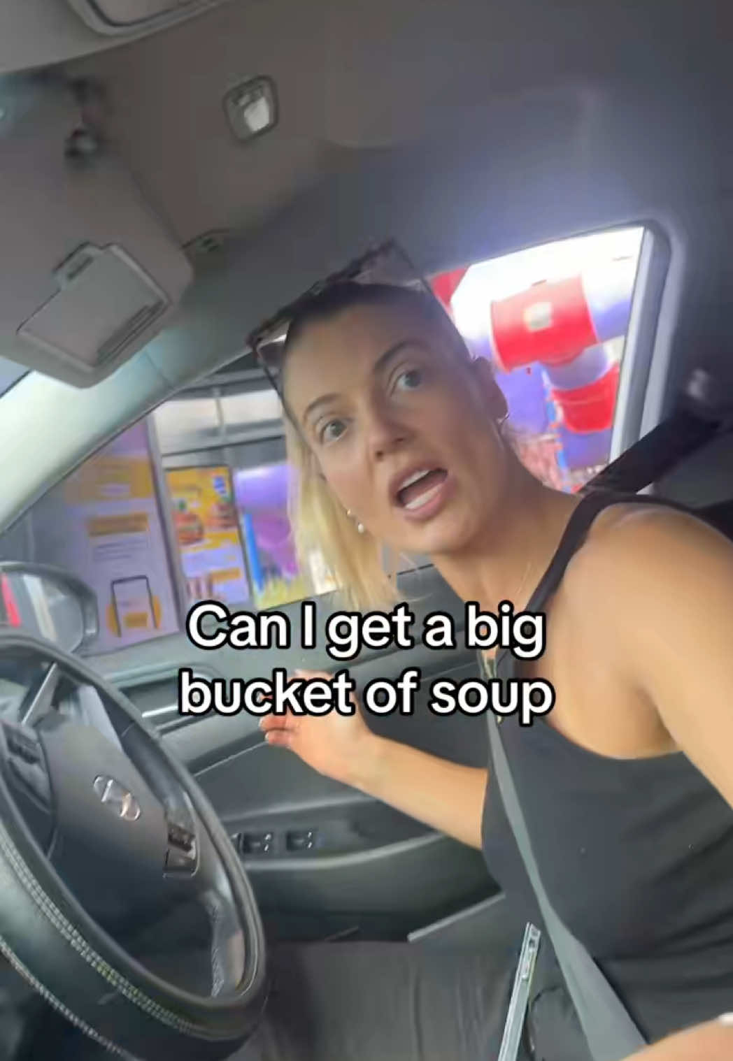 Follow @Chocs_chat on insta for more vids - A big bucket of soup #bucketofsoup #mcdonalds #mcsoup #babe 