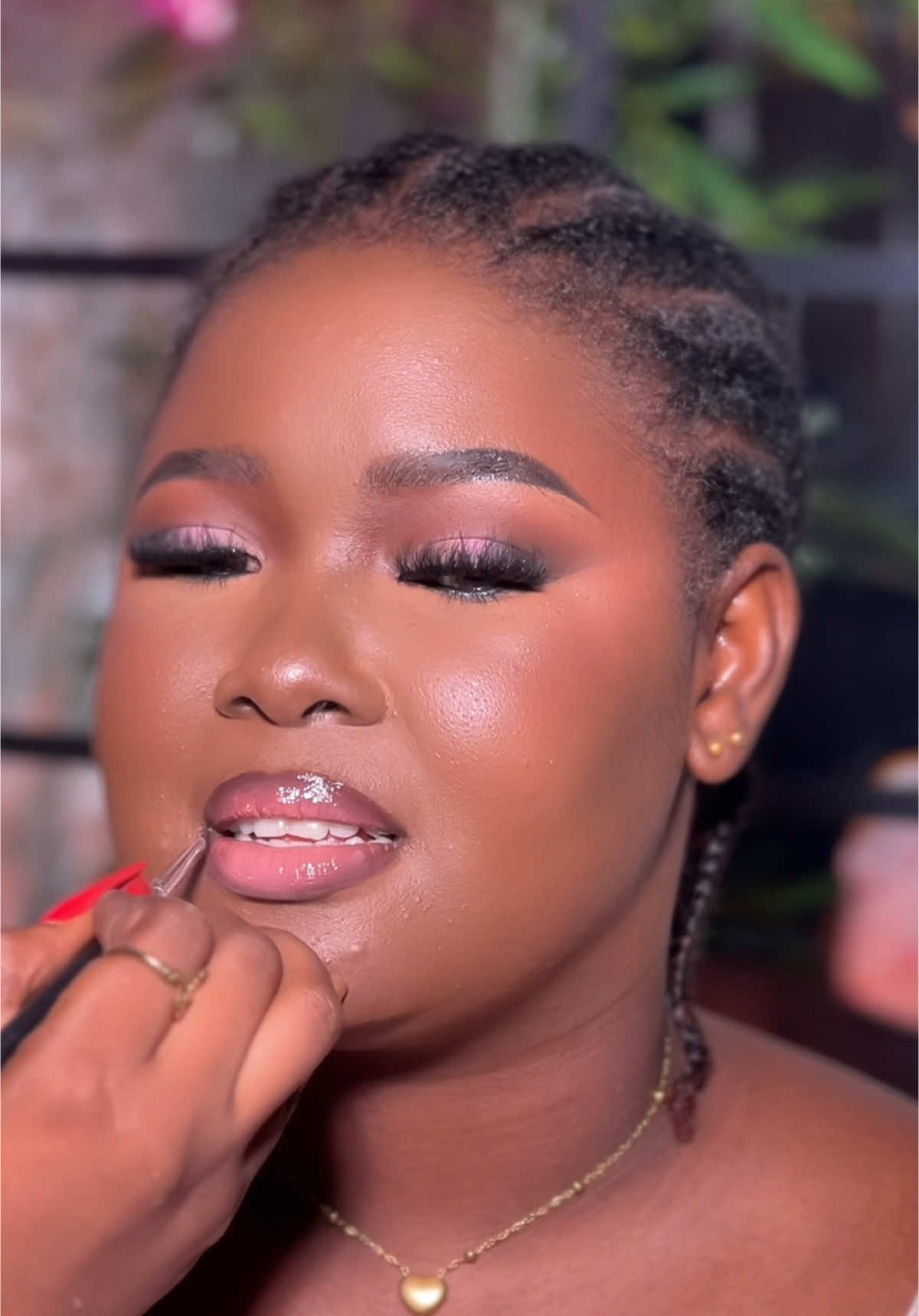Actually..enjoy the process ✨🌸 Birthday girl @Bella’s hair solution  #fypviral #foryou #transition #suggested #blown #blackgirlmakeup #chizglam #challenge
