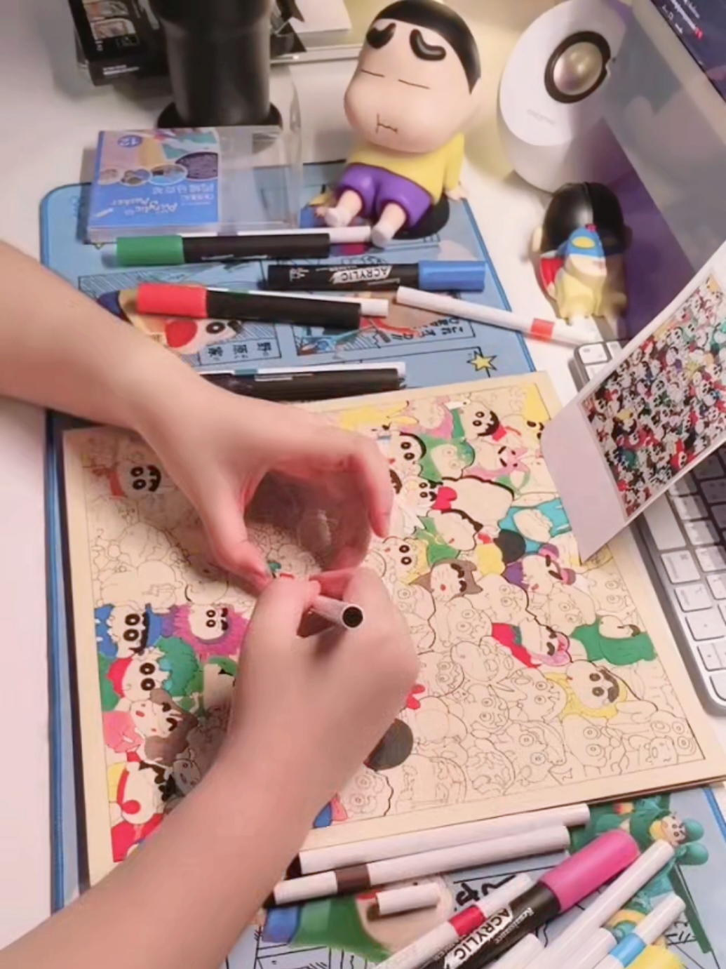 ระบายสี EP.1 🖌️🧩 ใช้เวลาไป 2 ชั่วโมง #ชินจัง #จิ๊กซอว์ #crayonshinchan #shinchan #jigsaw #puzzle  @Sleeper Per @thympark 