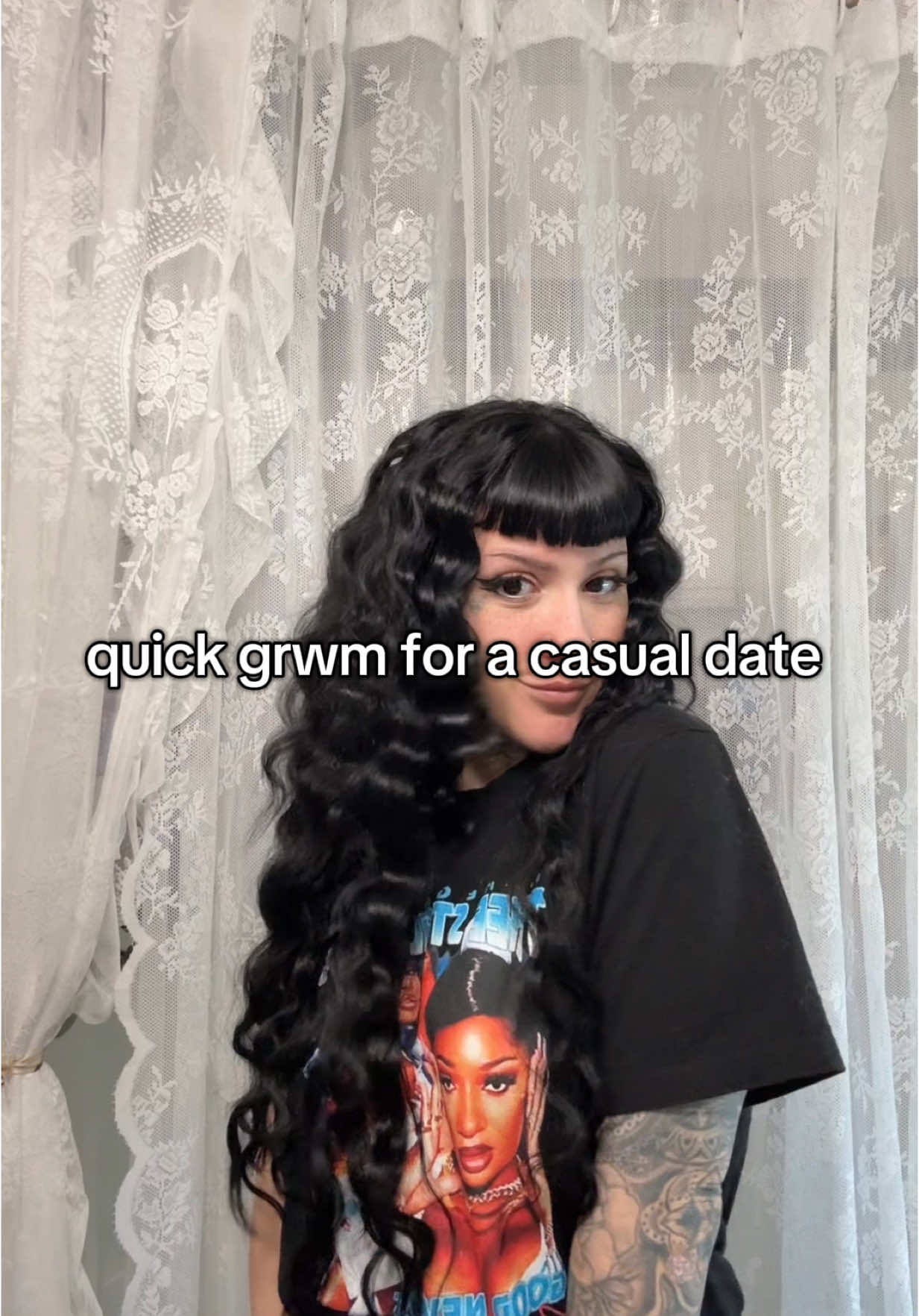 haven’t done one of these in a minute #grwm #casual #date #wavyhair #OOTD 