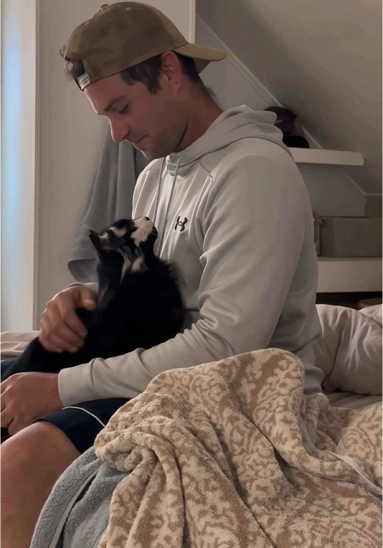Unfortunately Sally picked a favorite from day one … and it was not me #vitiligo #catdad #blackcatsoftiktok #cutestpets #TrueLove 
