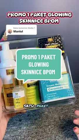 Membalas @Alodia 𐙚  PROMO 1 PAKET GLOWING SKINNICE BPOM  #skinnice  #paketskinnice  #paketglowing  #paketglowingskinnice 