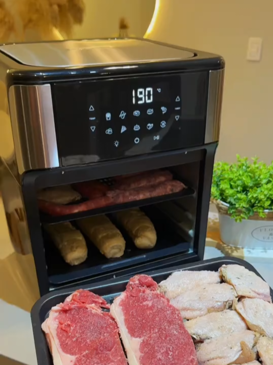 🚨 link nos comentários 🚨  Air fry que agiliza suas receitas e sabor delicioso 😋  #airfryer #comprasonline #ofertas #dicas #forno #churrasco 