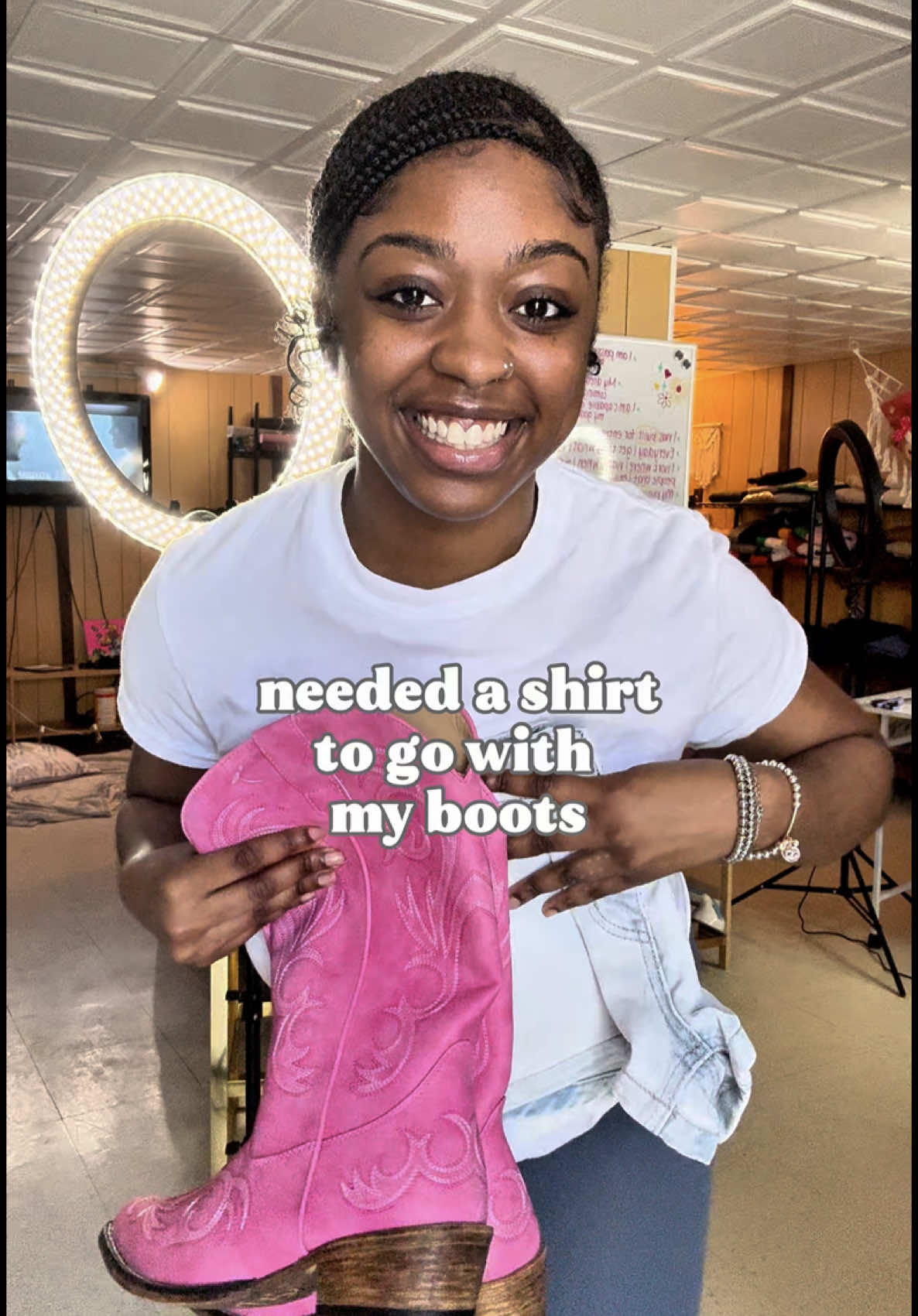 If it hadn’t been for Cotton Eye Joe, I’d been made this shirt—long time ‘go 🤣 Practicing using my @cricut Maker 3 to cut appliqué out for my embroidery 🫶🏾 Took no time at all to do this shirt back thanks to my @Melco Embroidery  SUMMIT ❤️✨ Link in my bio for more details on this machine! Contact me for custom t-shirts ⚡️ #melco #melcousa #melcosummit #embroiderymachine #machineembroidery #customtshirt #embroideredtshirt