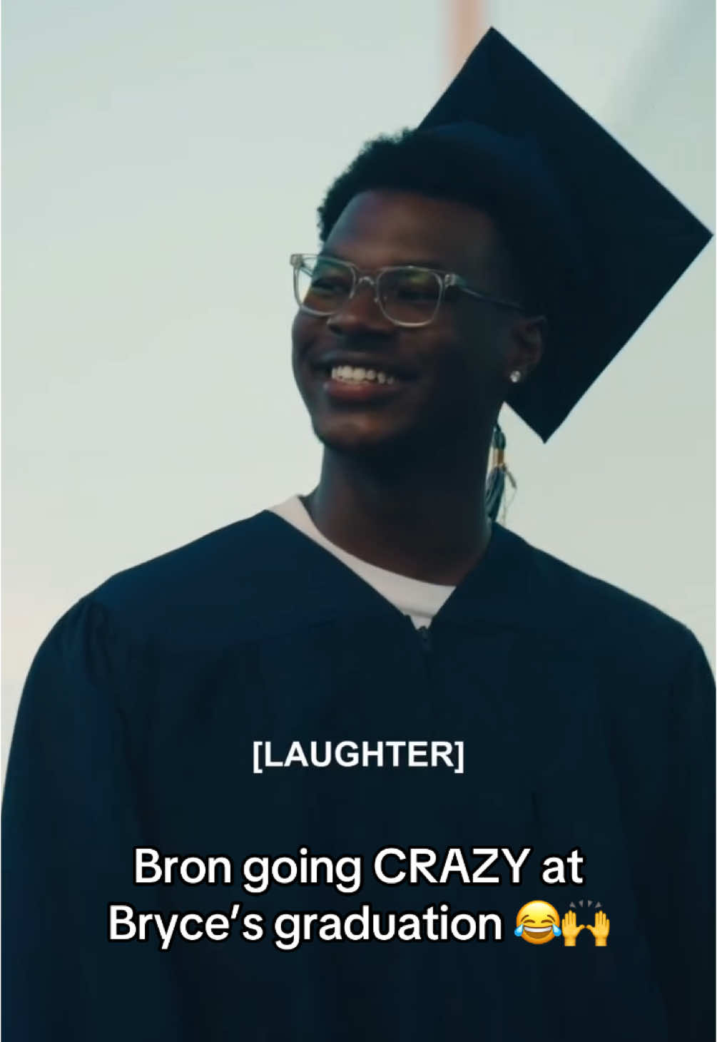 LeBron got LOUD as Bryce secured his diploma. 😭🔥 (@𝔏𝔬𝔰 𝔄𝔫𝔤𝔢𝔩𝔢𝔰) #family #lebron #funny #graduation #school 