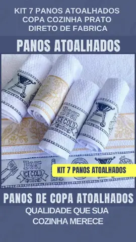 🧼✨ Kit com 7 Panos Atoalhados de Copa! Chega de pano ruim que não seca nada! Esse kit é direto da fábrica, com qualidade top e ótimo custo-benefício. Ideal pra sua cozinha ou pra presentear! 💥 🛍️ Link na bio / nos comentários pra garantir o seu! Corre que acaba rápido! #PanoDePrato #CozinhaOrganizada #AchadinhosTikTok #DicaDeCasa #Promoção