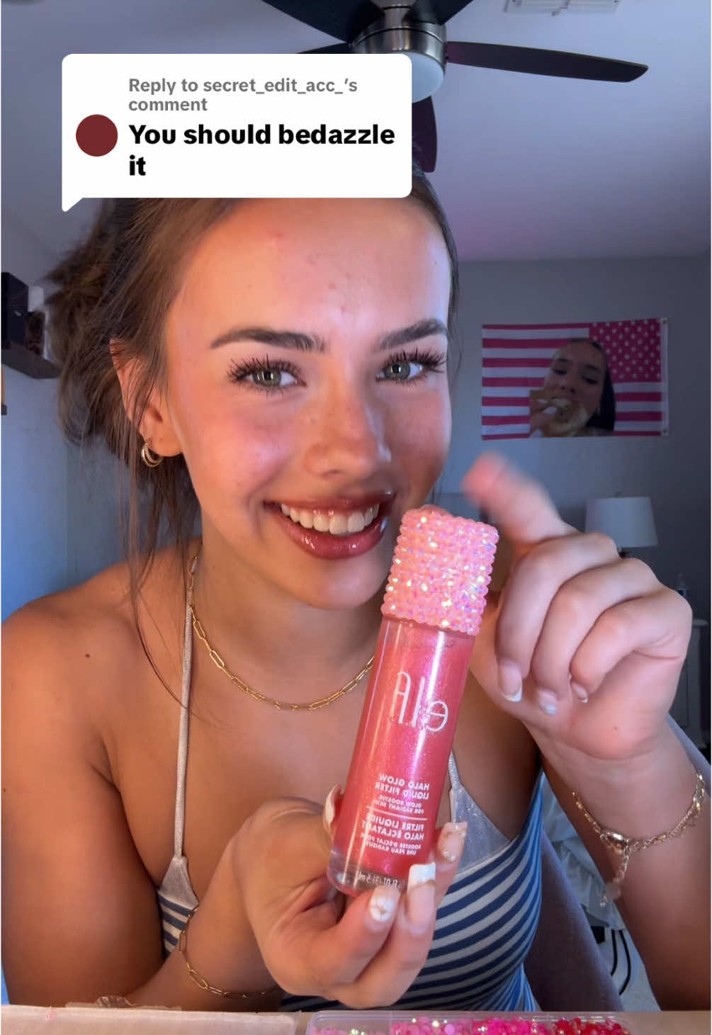 Replying to @secret_edit_acc_ BRO I FAILED AT THE END #bedazzled #trending #beauty #fy 