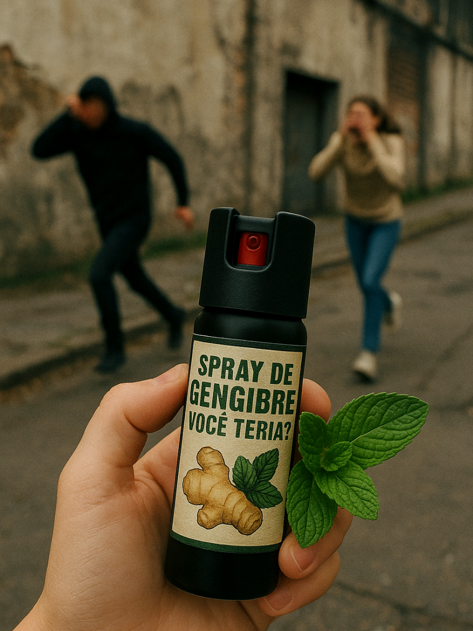 Para resolver algum confronto iminente, sem o risco de um dano letal, o spray de gengibre é na minha opinião a melhor opção, com efeito 