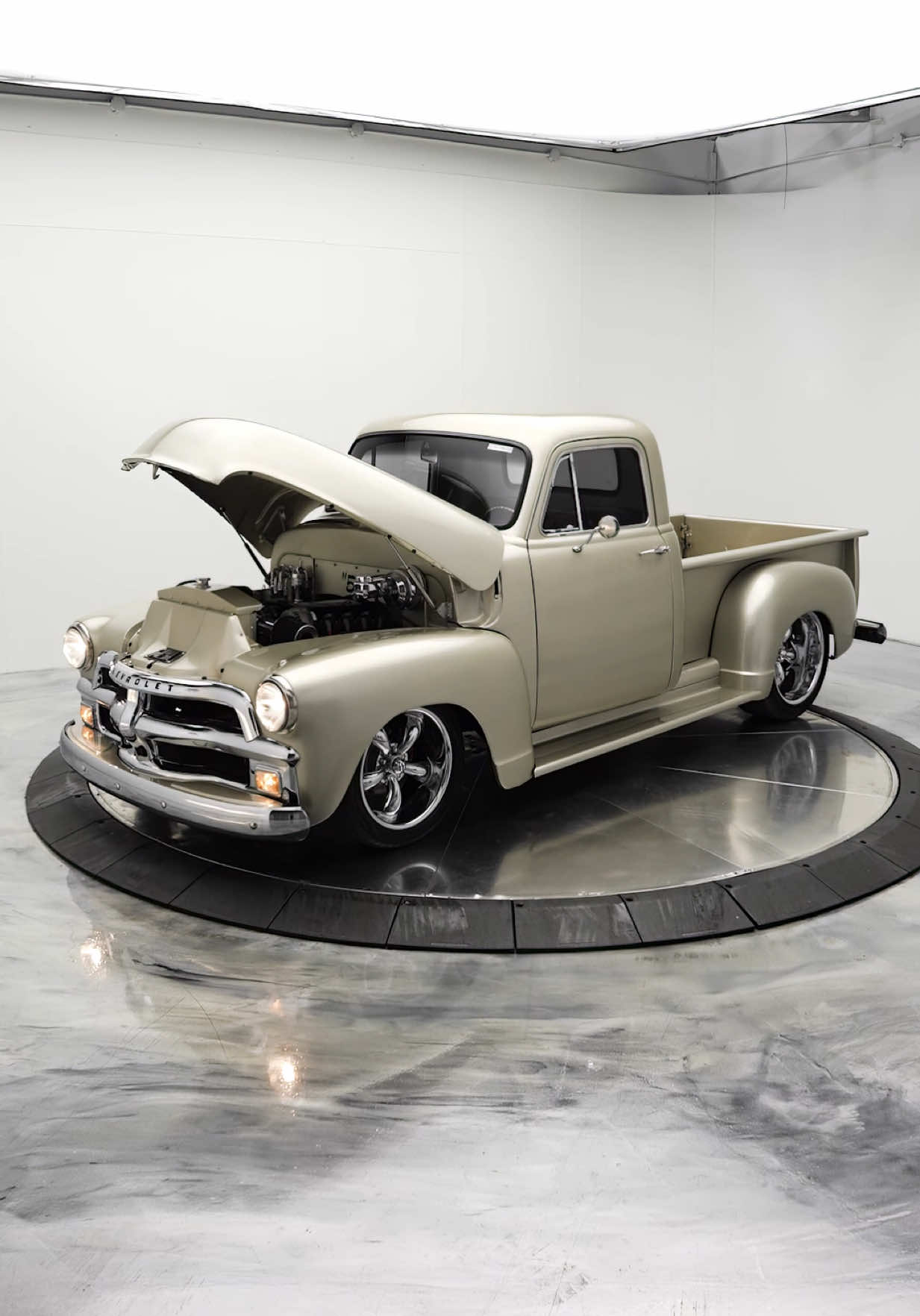 #AVAILABLE | An absolute BEAUTY😍 Introducing our newest LS powered 1954 Chevrolet 3100🙌 Check out some highlights from its EXTENSIVE build sheet blow!👇 •LS V8 Engine •Shorty Headers •FiTech EFI •High Rise Intake •Vintage Air A/C •Spectre Cold Air Intake •Aftermarket Chrome Master and Brake Booster •Power 4-Wheel Disc Brakes •Mustang II Front Suspension w/Rack and Pinion •C-Notched Frame •Coys 5-Spoke Staggered Wheel Setup •Fully Custom Modern Interior:  -Power Bucket Seats -Headliner/Door Panels to match -Matching carpet and floor mats -Custom Center Console w/Cupholders! And SO much more… Head online for the full listing — now LIVE! 💻 #classiccars #classictrucks #chevrolet3100 #restomod #vintagecars #carsforsale #trucksforsale 