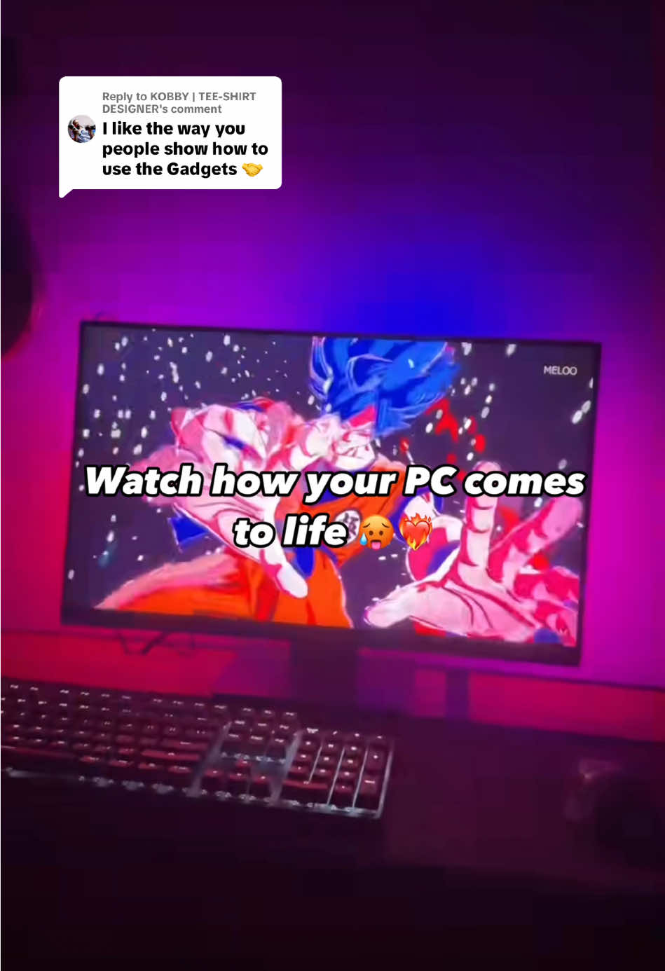Replying to @KOBBY | TEE-SHIRT DESIGNER POV: You inbox the PC sync light. It syncs strip colors to your computer screen #pcsynclight #synclight #pcbacklight #gamingstriplight #ledlightstrip 