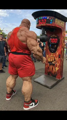 Bodybuilder takes it too far on the punch machine! #fyp #ai #bodybuilding 
