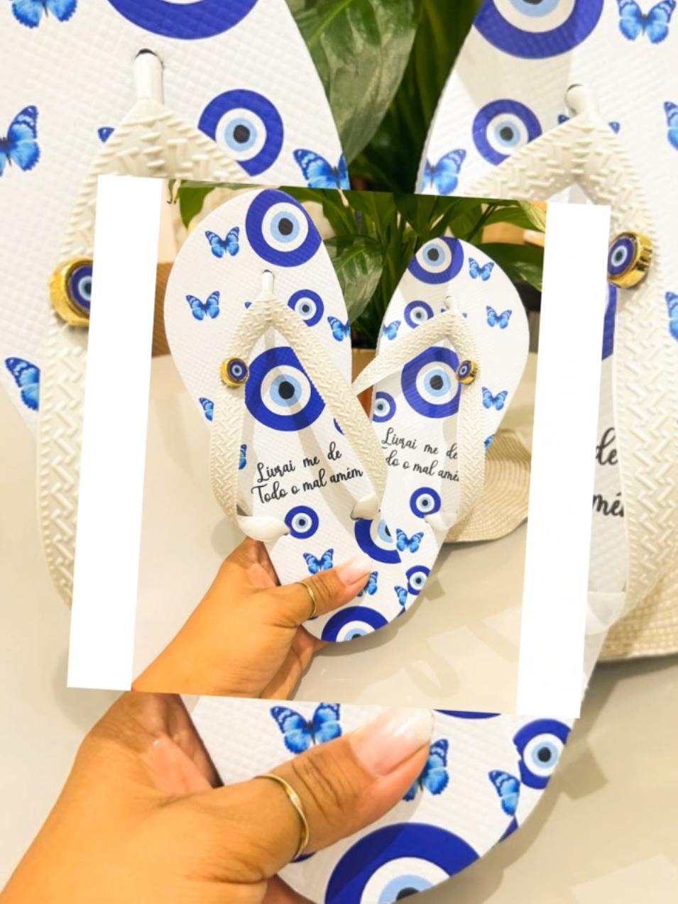 Chinelo Feminino Rasteirinha Estamapa Olho Grego,sai pra lá olho gordo. saiba mais no link da Bio ou link no comentário. #sandaliarasteirinha #sandalia #estilofeminino #estilo #promocaoshopee 