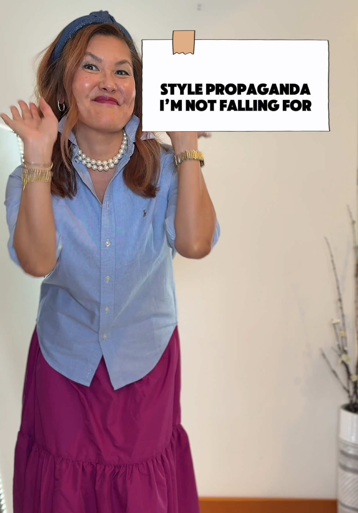 🙅🏻‍♀️STYLE Propaganda I’m not falling for!🚫 Have you been told these things? ➕What would you add to this?  ➖What would you remove?  I’d love to hear from you! As always, I’m here to help you with style solutions that work…that are realistic and achievable, and do it in a way that feels positive and fun. Life is short so wear the sparkles (or whatever makes you feel good), when you want to 🥰 xo, Judy#styletips #stylehelp #howtostyle #fashionhelp 