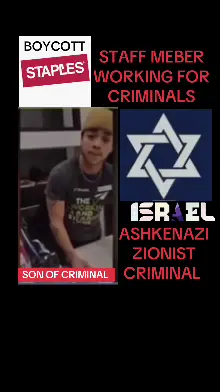 SON OF ZIONIST WORKING FOR STAPLES #boycottstaples #staples #zionistagenda #zionistagent #scumoftheearth🇮🇱 #