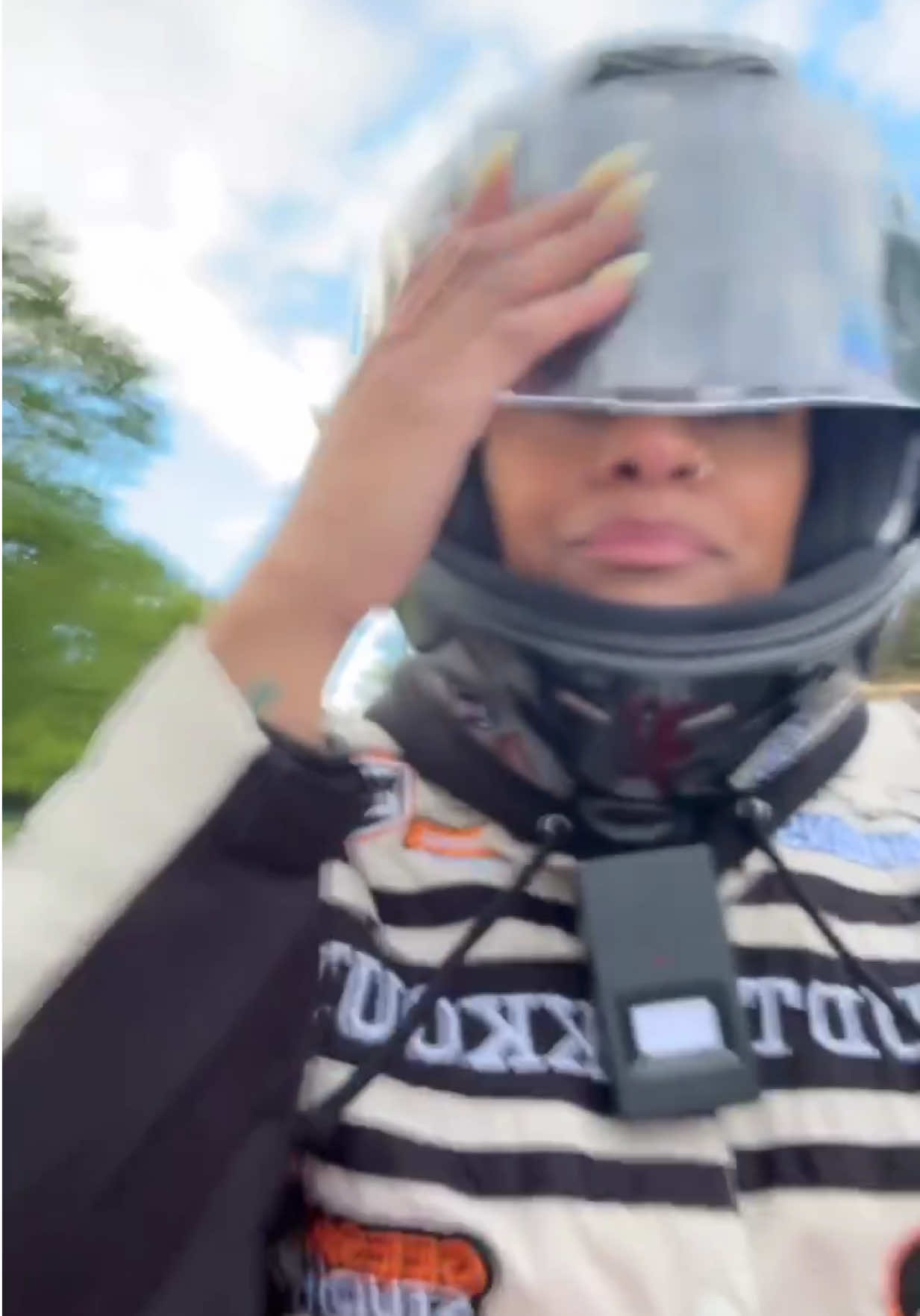 She Wasn’t A Fairy But She Damn Sure Had Fun 🖖🏾💋✨  #DangerVille #kawasakivulcan #bikergirl #bikelife 