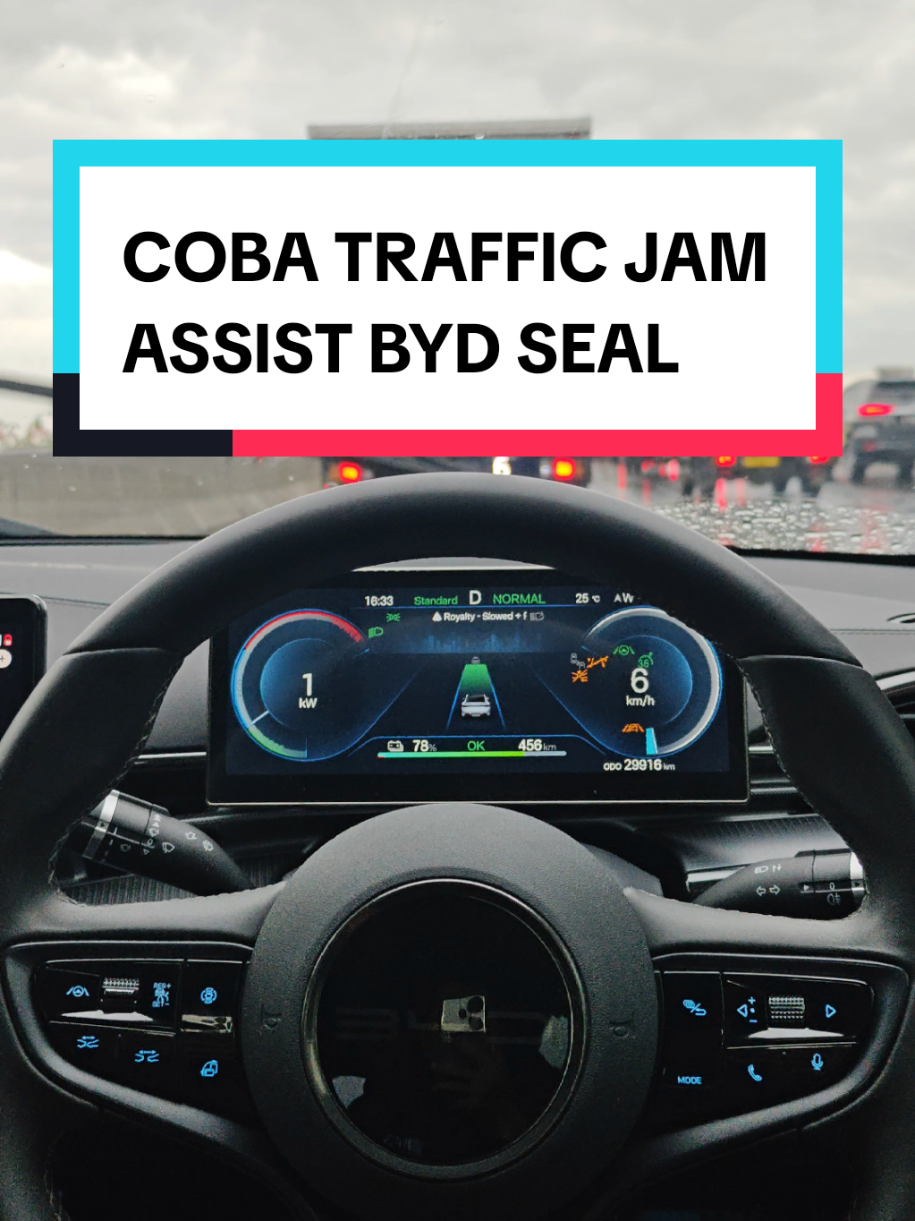 fitur traffic jam assist di BYD SEAL sangat membantu di kondisi macett kaya gini 😃 📞 0831.3179.0854 for detail. #carsoftiktok #fyp #byd #bydseal #saleslife #CarLovers #carspotting #bydindonesia 
