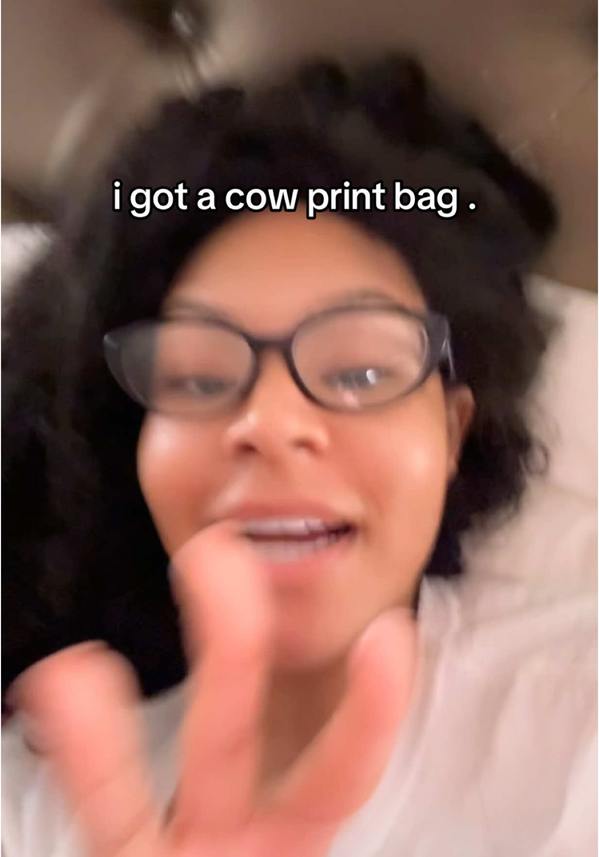 i got a new bag. #newbag #cowprint 