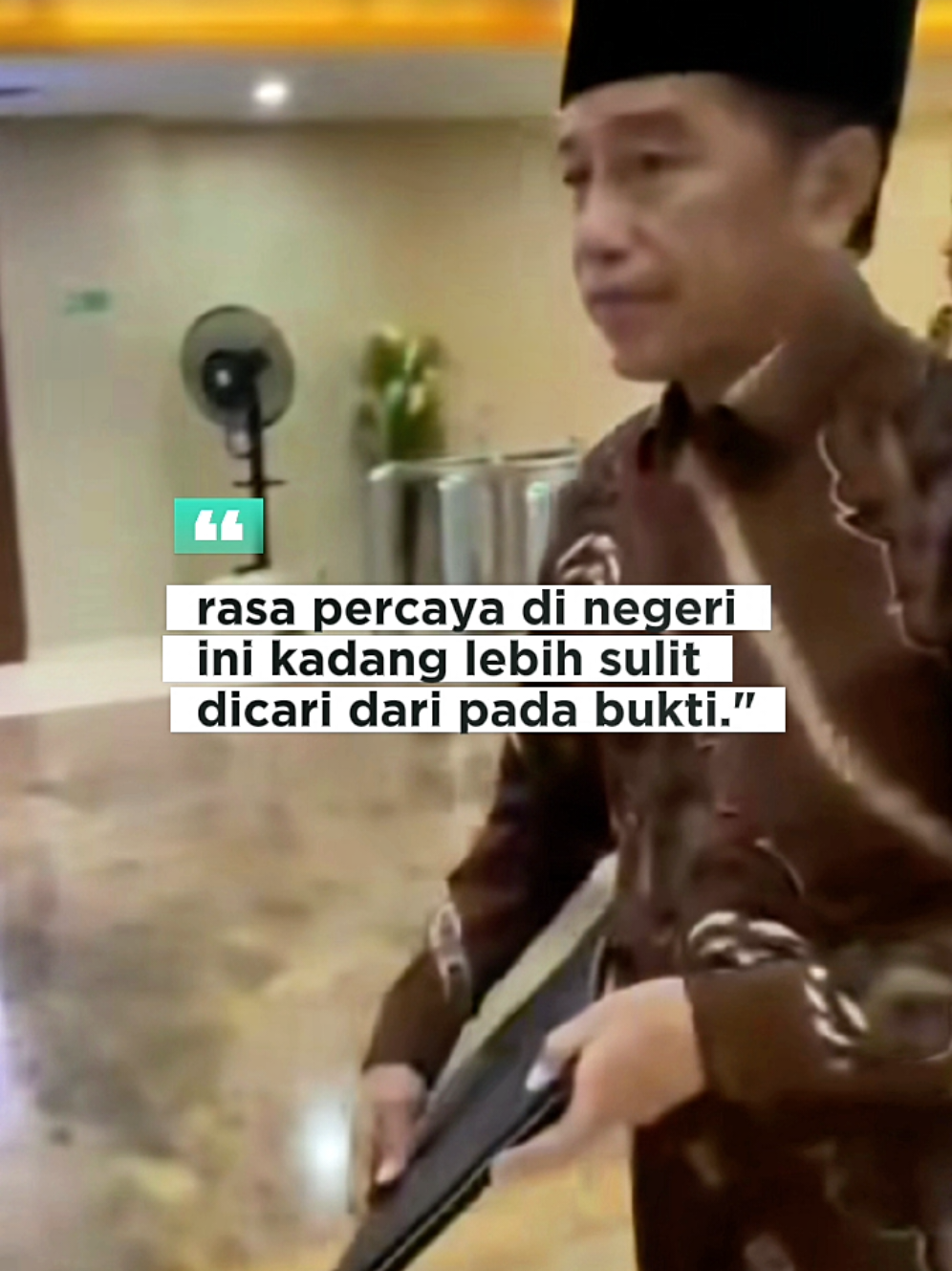 Rasa percaya di negeri ini kadang lebih sulit dicari dari pada bukti. #Jokowi #IjazahJokowi #KebenaranAkanMenang #KataKataMenyentuh #DiamAdalahJawaban #PresidenRakyat #FYPIndonesia #BanggaPunyaJokowi