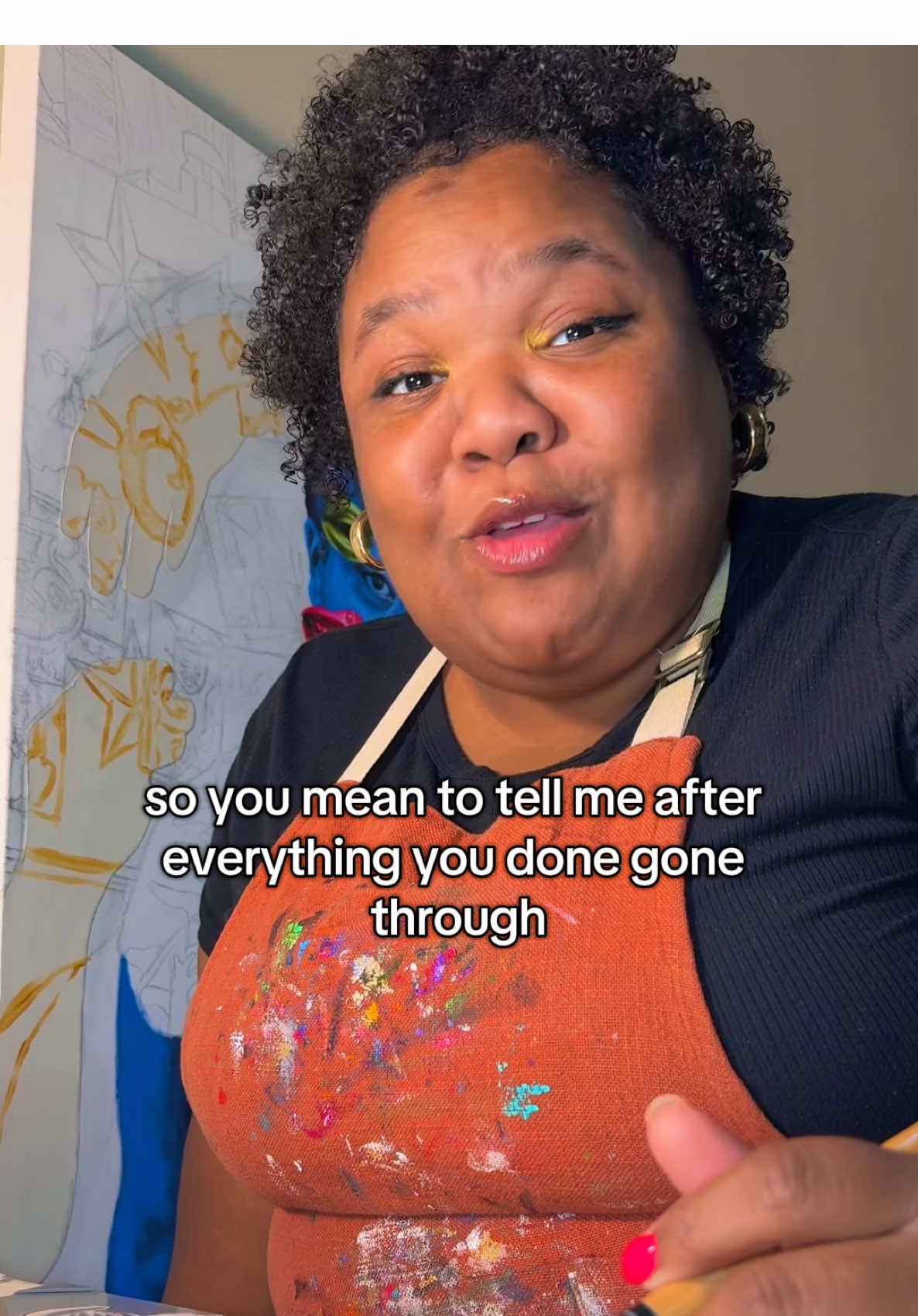 👏🏾YOU'RE👏🏾STILL👏🏾GOING👏🏾!!!👏🏾 I'M SO PROUD OF YOU! You're still going and that is so important, meaningful, and beautiful. Please don’t give up. We are in this together!!!  I’m having another round of my live online workshop called “Make It Anyway: Healing  Through Creative Shame” and have came out with an E-Book of the same title. Both are linked in my bio! The workshop will be this upcoming Saturday, May 31st from 12:30pm—2:30pm EST! I can’t wait to see you there!!  #inspiration #dontgiveup #motivation #art #artist #artistsoftiktok #painting #fyp #fypppppppppp #tiktokviral 