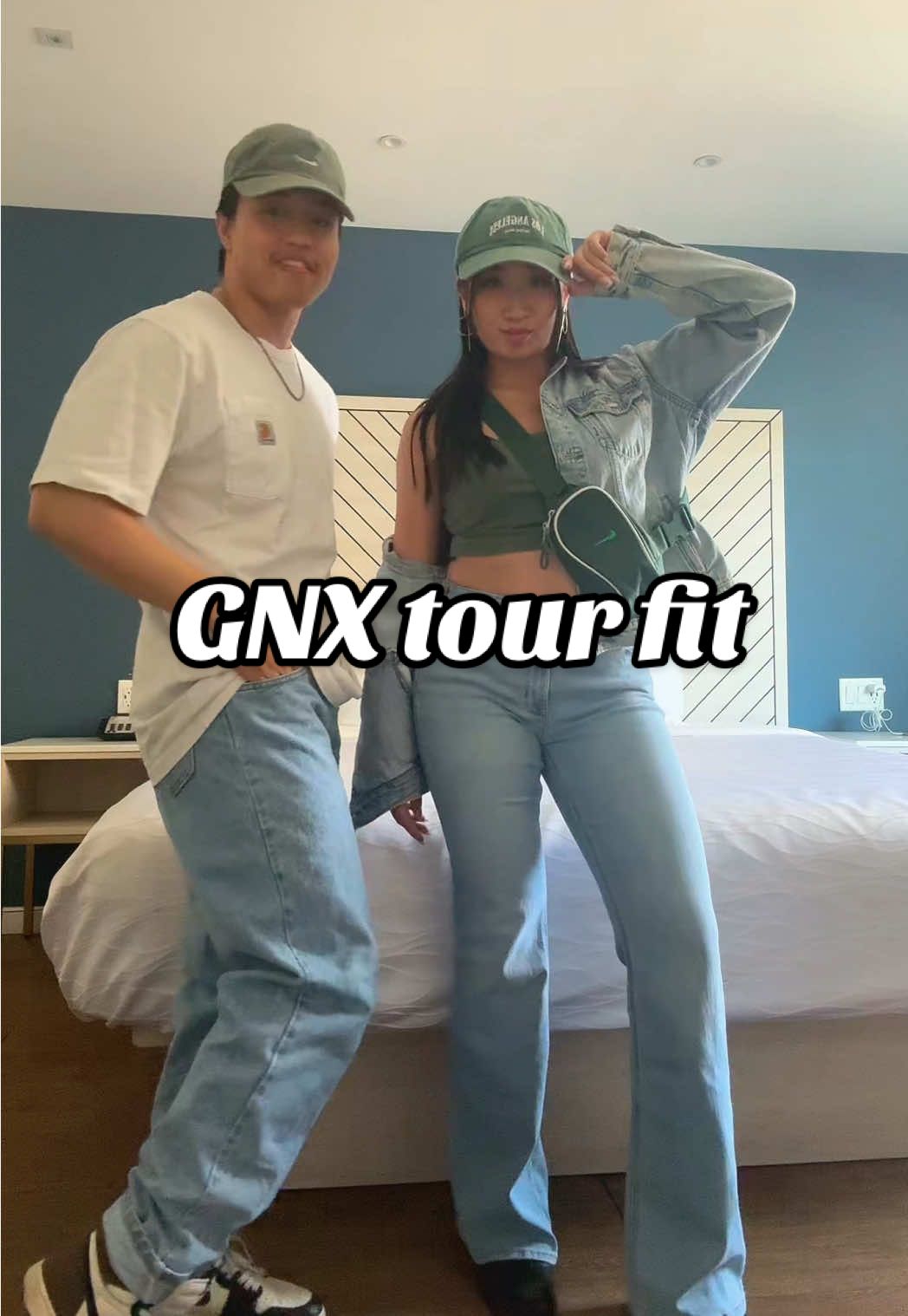 fit check ✔️🫡 #gnxtour2025 #concert #concertoutfit #fitcheck #kendricklamar #sza #gnx #coupleoutfits #couple #ootdinspo #losangeles 