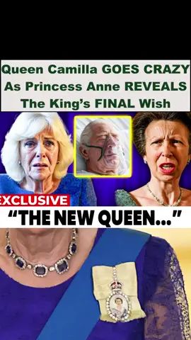 Queen Camilla GOES CRAZY As Princess Anne REVEALS The King’s FINAL Wish #hollywood #royalfamily #princewilliam #queencamilla 