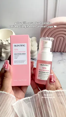 semenjak pake niacinamide brightening serum Skintific ini bener-bener kerasa banget cerahannya🫶🏻✨. formulasinya efektif banget untuk mencerahkan kulit kusam & memudarkan bekas jerawat💕 #skintific #niacinamide10serum #brighteningserum #skintificserum #serumbrightening #fyp #skincare 