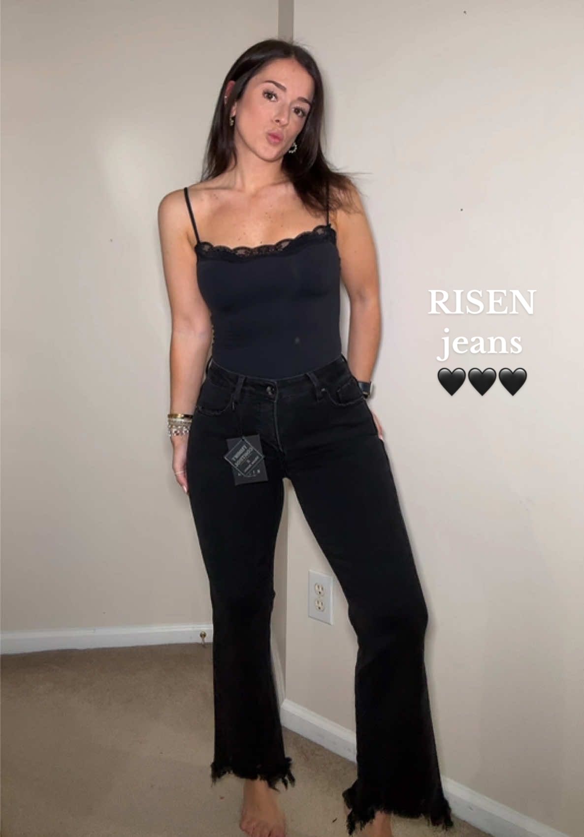 another pair of amazing Risen jeans from @Wild Oak Boutique — are you even surprised ?!? wearing size 3 (normal size) and the flare at the bottom is for sure my fav part!!  • • • #risenjeans #jeans #wildoakboutique #viraljeans #memorialday #tiktokshopcreatorpicks #tiktokshopmemorialday #SummerFit #summeroutfit #OOTD #nothingtowear 