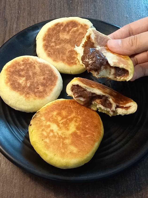 roti teflon🍞🍫 semua bahan udah divideo ya untuk isian bisa ganti ke selai jg biar ga ribet😻🫵🏻 #rotiteflon #reseprotiteflon #fyp 