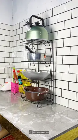POV dapur jadi Aestetik dengan Rak Panci susun. #rakpanci #rakminyak #rakpancisusun #rakdapurkraton #dapurminimalis #dapuraesthetic #fypyuk 