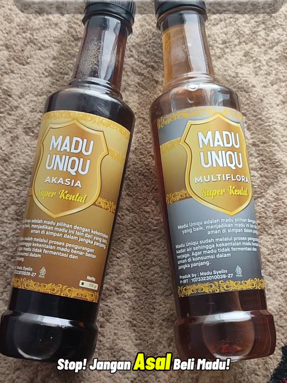 2 botol 2 varian MADU UNIQU AKASIA & MULTIFLORA👍 #madumultiflora #madu #honey #belanjaditiktok #fypage 