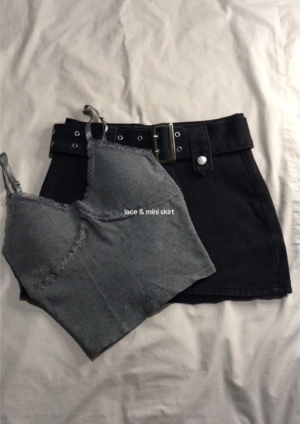 lace tank top and mini skirt 🔛🔝 #lacetop #lacetanktop #paddedtop #camisole #OOTD 