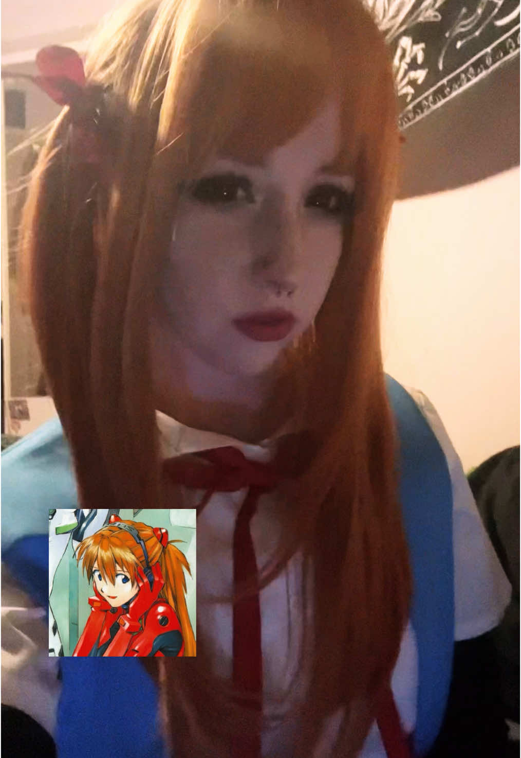 wow my lighting is ATROCIOUS in these videos. i miss my sunset lamp i hate using my overhead light #asukalangley #asukacosplay #evangelion #evangelioncosplay #cosplay 