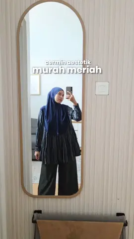 pilihan sizenya banyak & packingnya jg aman banget pakai kayu 🫶  #cerminfullbodyoval #cermintempeldinding #cerminaesthetic 