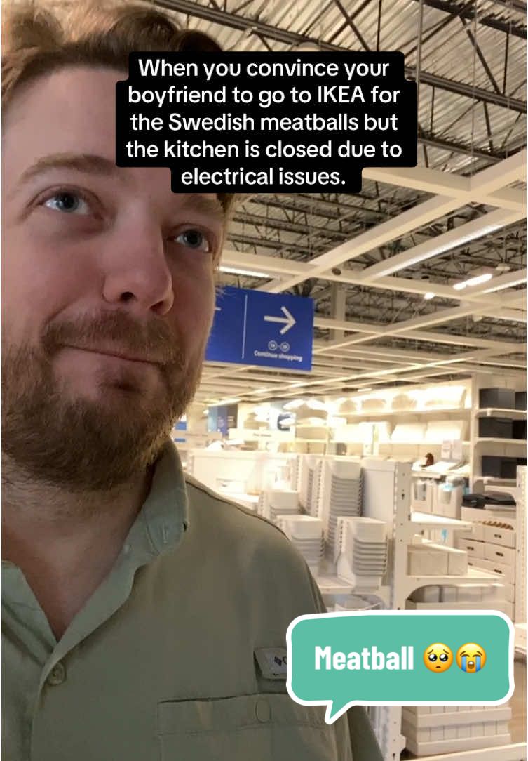 It was his first trip to IKEA and he didn’t get to try those yummy meatballs. So sad!  @IKEA USA #ikea #swedishmeatballs #rainyday #memphistn 