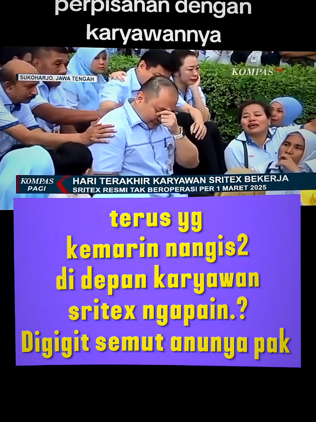Drama tangisan direktur utama pt sritex sang koruptor🫵😆 #ptsritex #korupsi #sritex #xybca #4u #fypage #fypp 