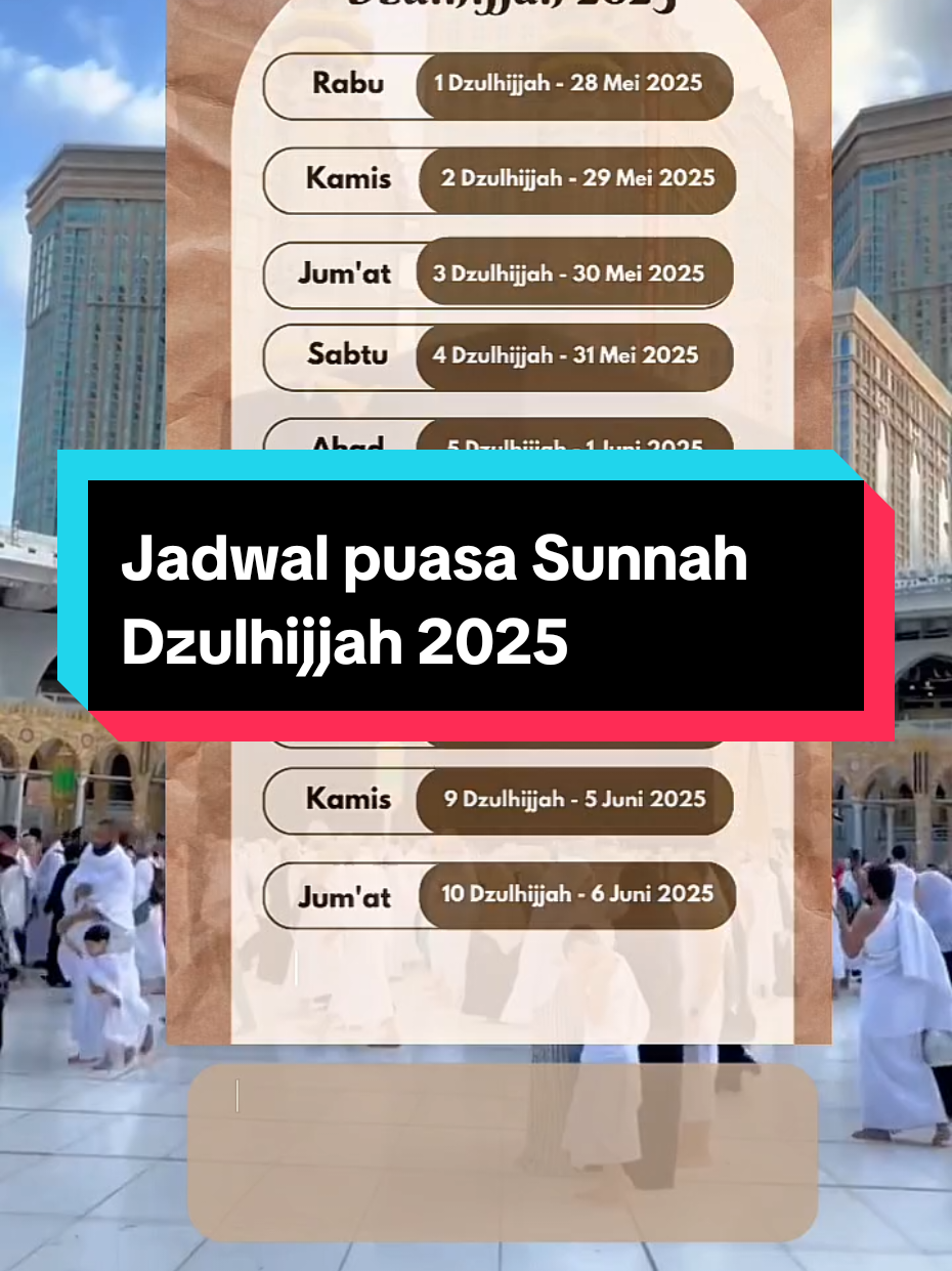Yuk raih kesempatan emas ini, puasa Dzulhijjah 2025 👉 #puasadzulhijjah2025 #kontendakwah #kontenislami 