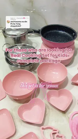 Replying to @:ೀSamantha🎀⭑ೀ Yes kasama na po sa set ang chopsticks 🥢✨ 47pcs Real Cooking Set for Kids available na po sa yellow basket 🛒🪄 You may also check our showcase, punta lang po kayo sa profile namin and click the showcase icon para makita nyo po ang other options 🎀 #SSOB #ssobfam #ssobfamily #ssobcompany #atebrielle #atebriellerecos #atebriellerodulfo #realcookingsetforkids #realcooking #cooking #cook #cookingset #kitchenset #kitchen #kitchenware #minikitchen #minicooking #realminicookingset #kidscooking #kidscontent #kidscollection #kids #kidsoftiktok #kidsactivities #kidsactivitiesathome #kidstoys #kidstoy #kidstoysonline #toys #toy #toyreview #toyrecommendations #toyreviews #familytime #familybonding #familyactivities #kidsactivityideas #kidsloveit #kidsproducts #kidslearning #kidslearningvideos #kidslearningactivities #learn #learnwithtiktok #kidsmusthave #mustbuy  