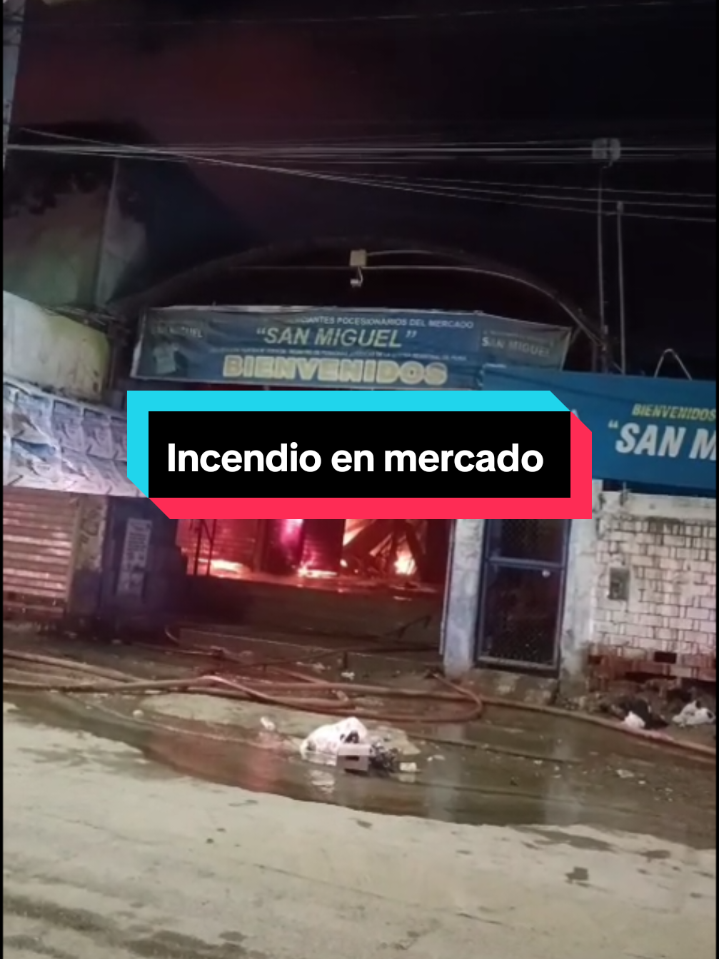Incendio en mercado San Miguel de Piura, ex fábrica  #Mercado #Piura #incendio