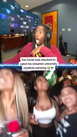 Kai Cenat was shocked to catch his streamer university students partying 😭💀 #kaicenat #fyp 