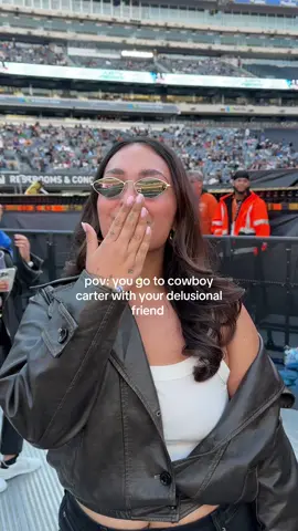 all of my fans came out to see me!!! I swear Beyoncé waved at me too… #delusional #delulu #bestie #cowboycarter #beyonce 