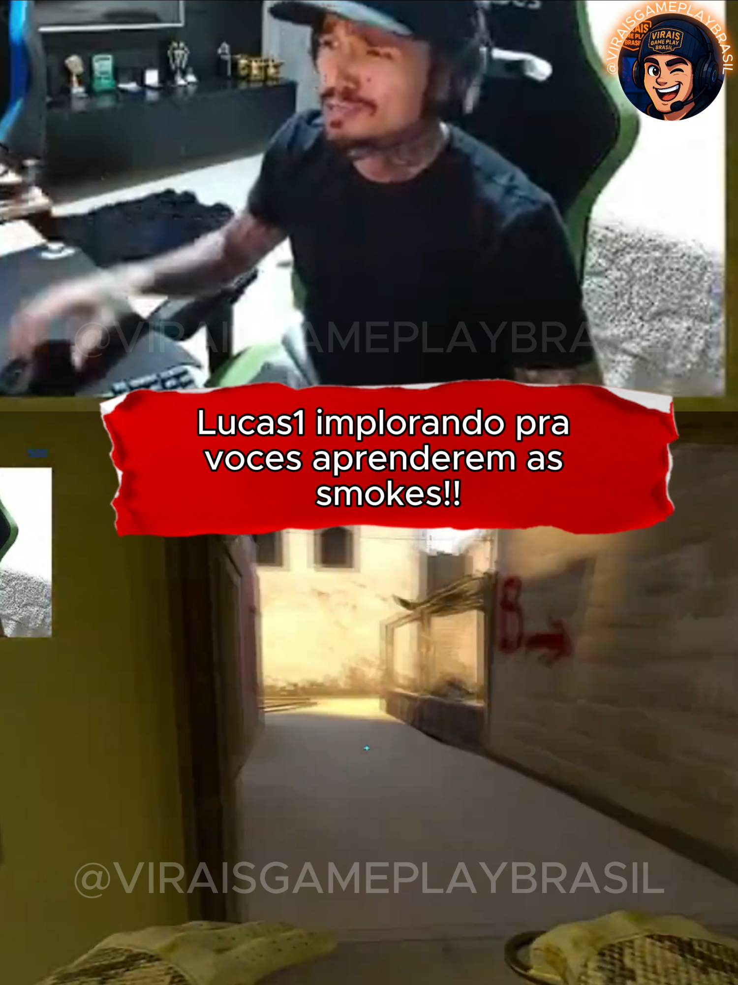 Lucas1 implorando pra voces aprenderem as smokes da Mirage!! #lucas1 #counterstrike #counterstrike2 #cs #cs2 #queota