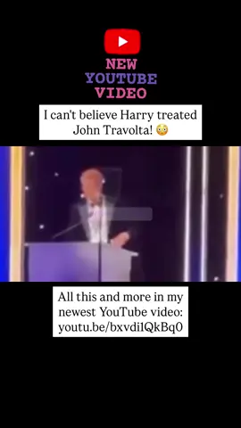 I can't believe Harry treated John Travolta like this! He implies that John is riding the coattails of his mother following John's dance with Princess Diana, and then rudely points him off stage! All this and more in my newest YouTube video: youtu.be/bxvdi1QkBq0 #meghanmarkleexposed #meghanmarkleisanarcissist