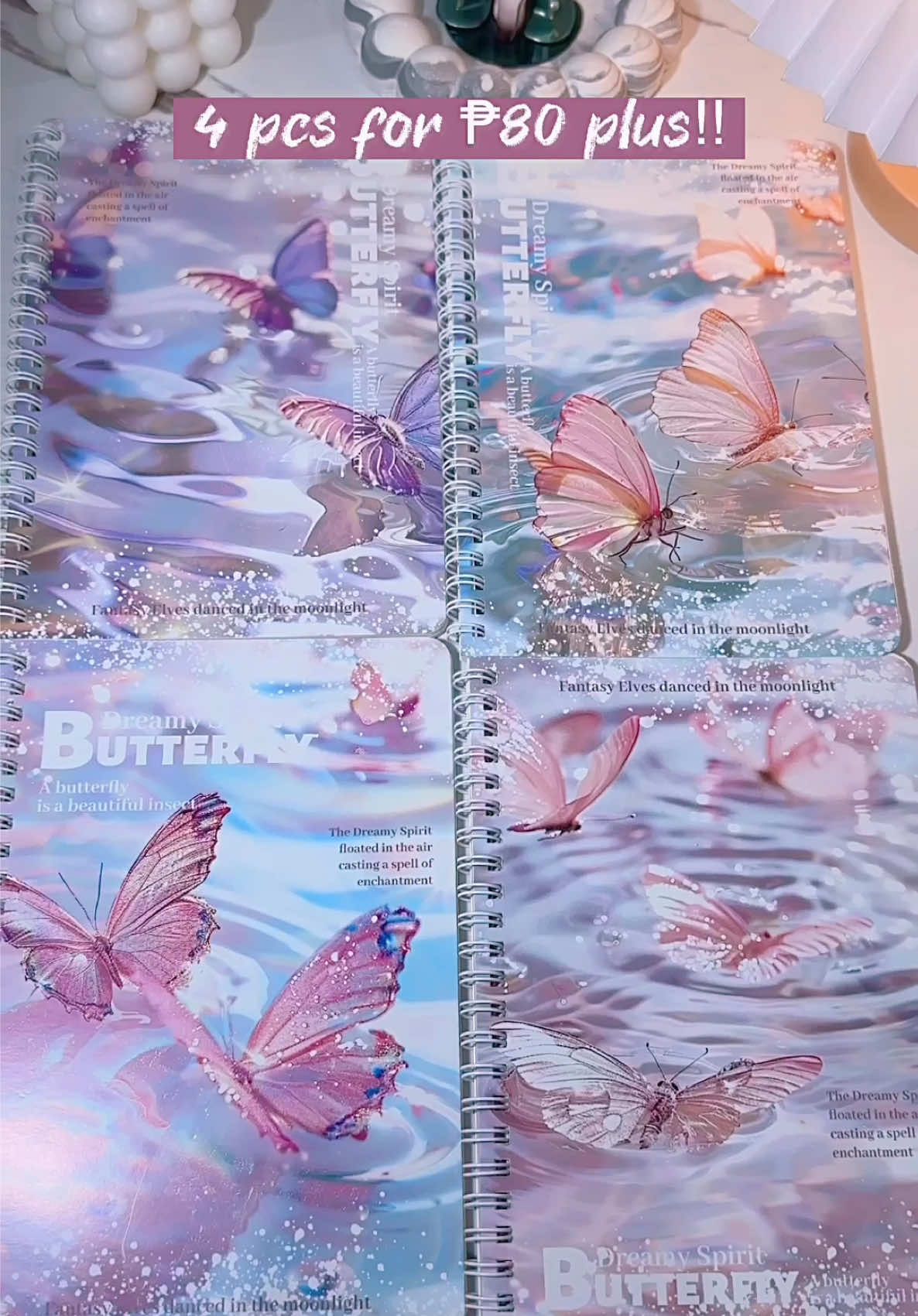 grabeh ang ganda ng covers perfect for butterfly lovers! 😀 #notebooks #notebook #butterflynotebook #affordablenotebook #notebookbundle #trendingnotebooks #foryou #fyp 