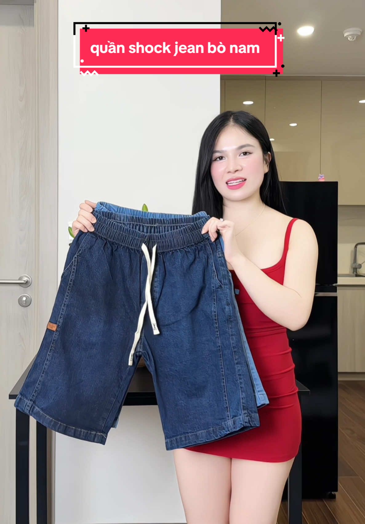 quần shock jean bò nam