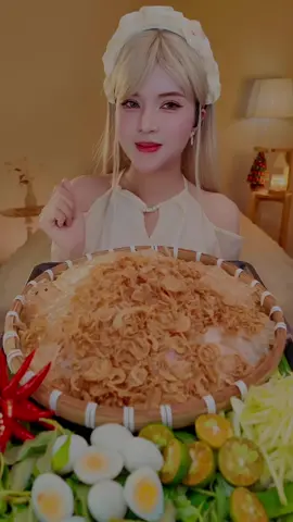 ăn bánh tráng trộn với Vàng hok nè bạn iu #tocvanghoe #mukbang #banhtrangtron #xuhuong