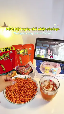 Ngày chủ nhật chill cùng snack tăm que Thái và coi 1 bộ phim yêu thích ✨🌸 #xemvuisamda #banhquelotus #upnity #banhquethailan #anvat #review #viral #xuhuong 