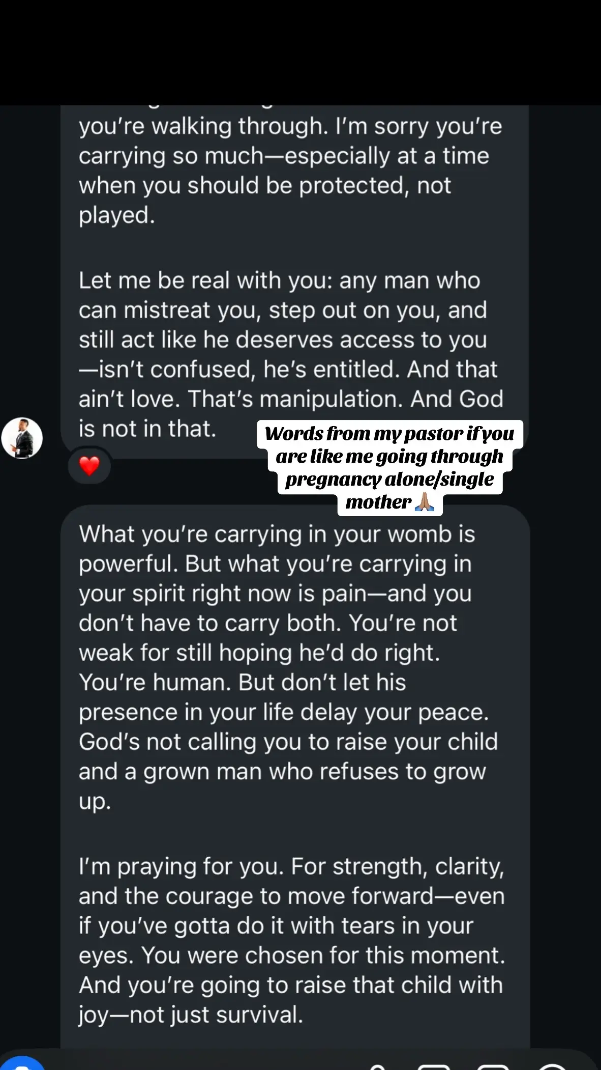 I thank him for the reassurance as I've been trying to hold on to something that kept stressing me my whole pregnancy but I've accepted I can't change it control people that can't take accountability and to easily be mistreated was not love i was in.. But God has better for my child and I 🙏🏽💕 #pregnacyjourney #singlemom #pregnancy #praisegod #praisebreak #christiantiktok 