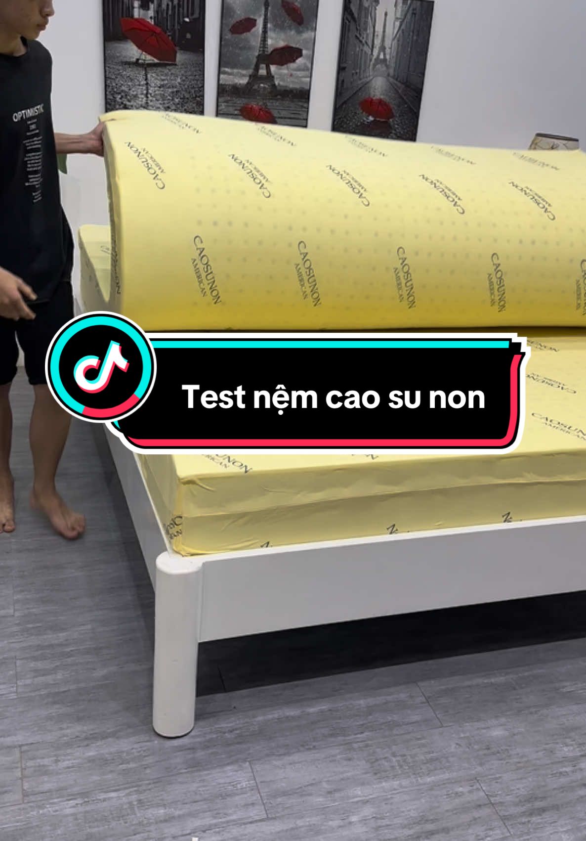 Test độ đàn hồi của nệm cao su non American #nemrangdong #nemcaosunonamerican #nemcaosu#xuhuong#xuhuongtiktok 