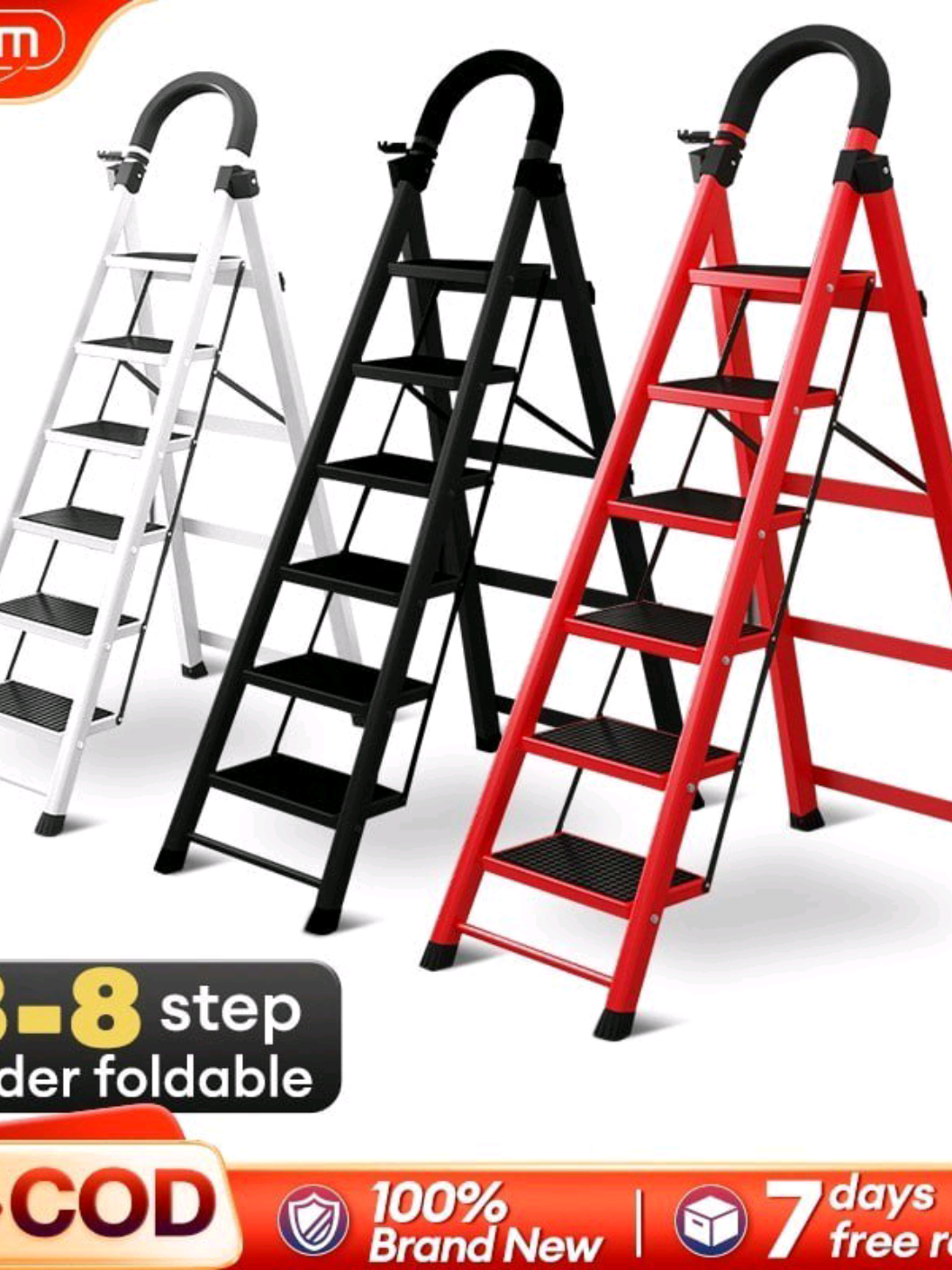 🪜 Foldable Carbon Steel Ladder (3–8 Steps) – Sturdy, Safe, Space-Saving 🔧 Product Highlights: 🛠 Material: Reinforced carbon steel with anti-rust coating 📏 Sizes Available: 3 to 8 steps — choose the right height for your needs 🧱 Weight Capacity: Supports up to 150kg (330 lbs) 🦶 Non-Slip Feet & Treads: Rubber grips on feet and wide anti-slip steps for added safety 🧲 Foldable Design: Space-saving and easy to store — slim profile when folded 👜 Portable: Lightweight yet durable; carry handle for easy transport 🛋 Use: Ideal for kitchens, closets, libraries, cleaning, painting, or light repairs ✅ Why It’s a Must-Have: Secure climbing with reinforced side rails Great for both indoor and outdoor use Saves space in small apartments or workshops Multifunctional – can serve as a plant stand, display shelf, or seat when closed 💡 A dependable ladder is a household essential — this one is built to last and ready to help you reach new heights. #Ladder #foldableladder #householdessentials #tiktokaffiliate #carbonsteelladder 