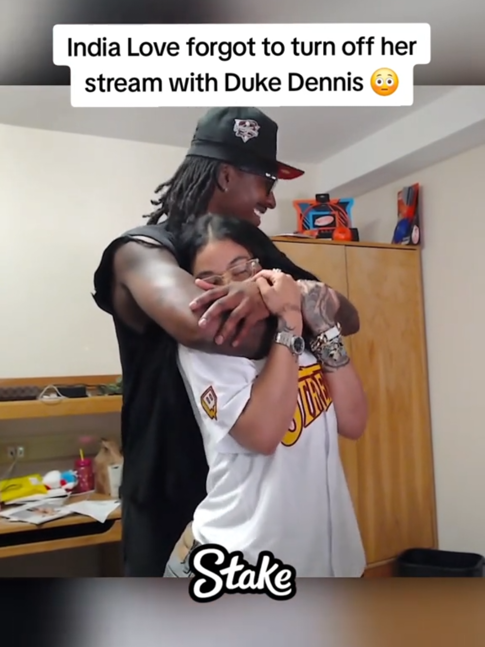 India Love forgot to turn off her stream with Duke Dennis 😳 #indialove #dukedennis 